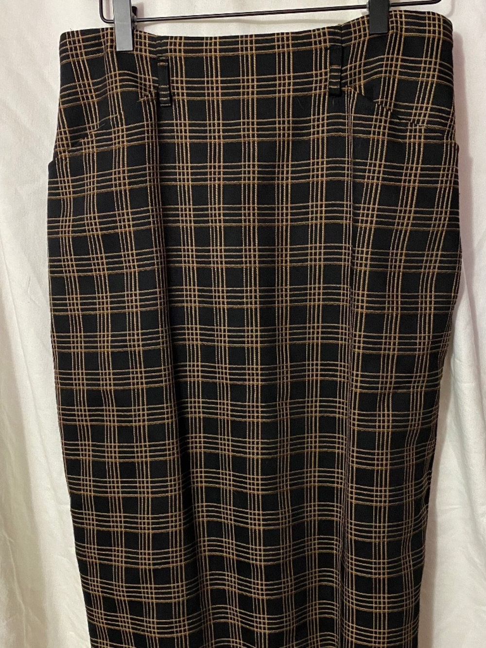 Attache by Herman Geist Vintage 100% Wool Plaid Midi Skirt